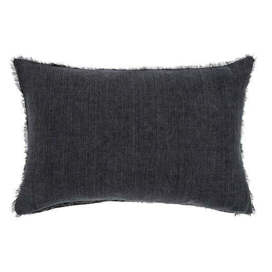 16x24 Lina Linen Pillow - Charcoal