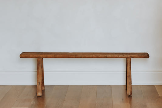 Handcrafted Skinny Wooden Bench