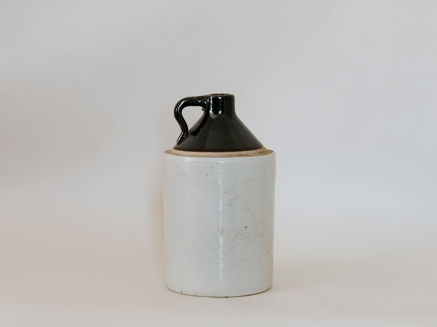 Black and White Antique Crock - Large