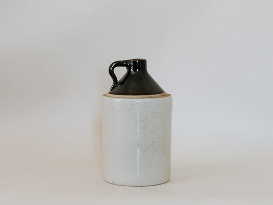 Black and White Antique Crock - Small