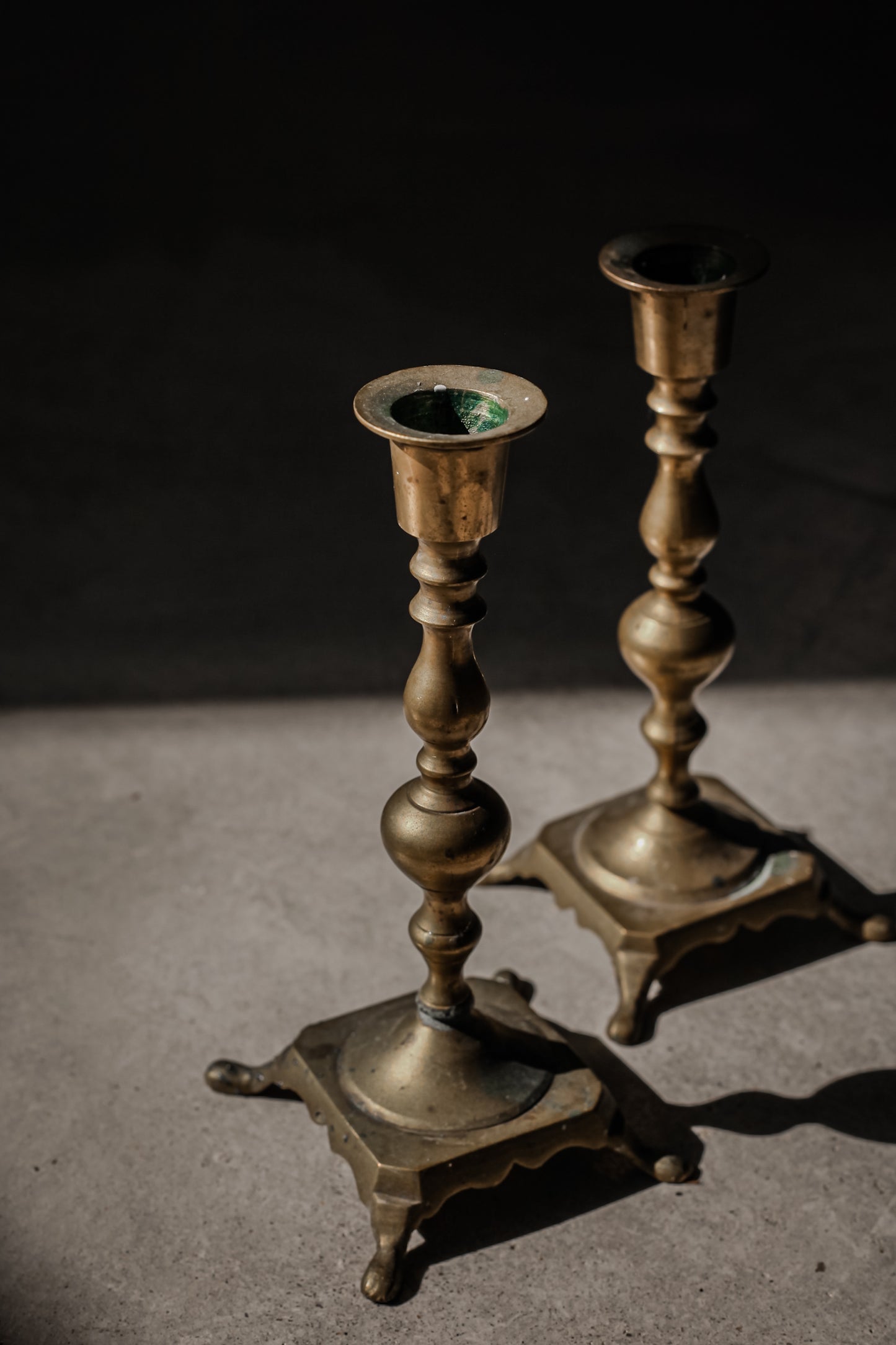 Brass Candle Holders - Set of 2
