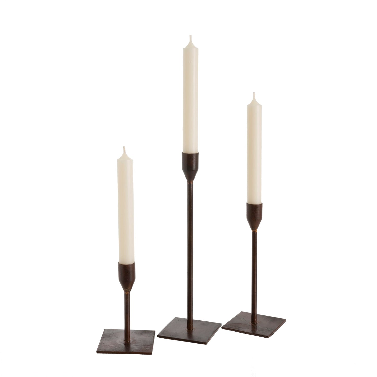 Bonita Brown Iron Candlestick