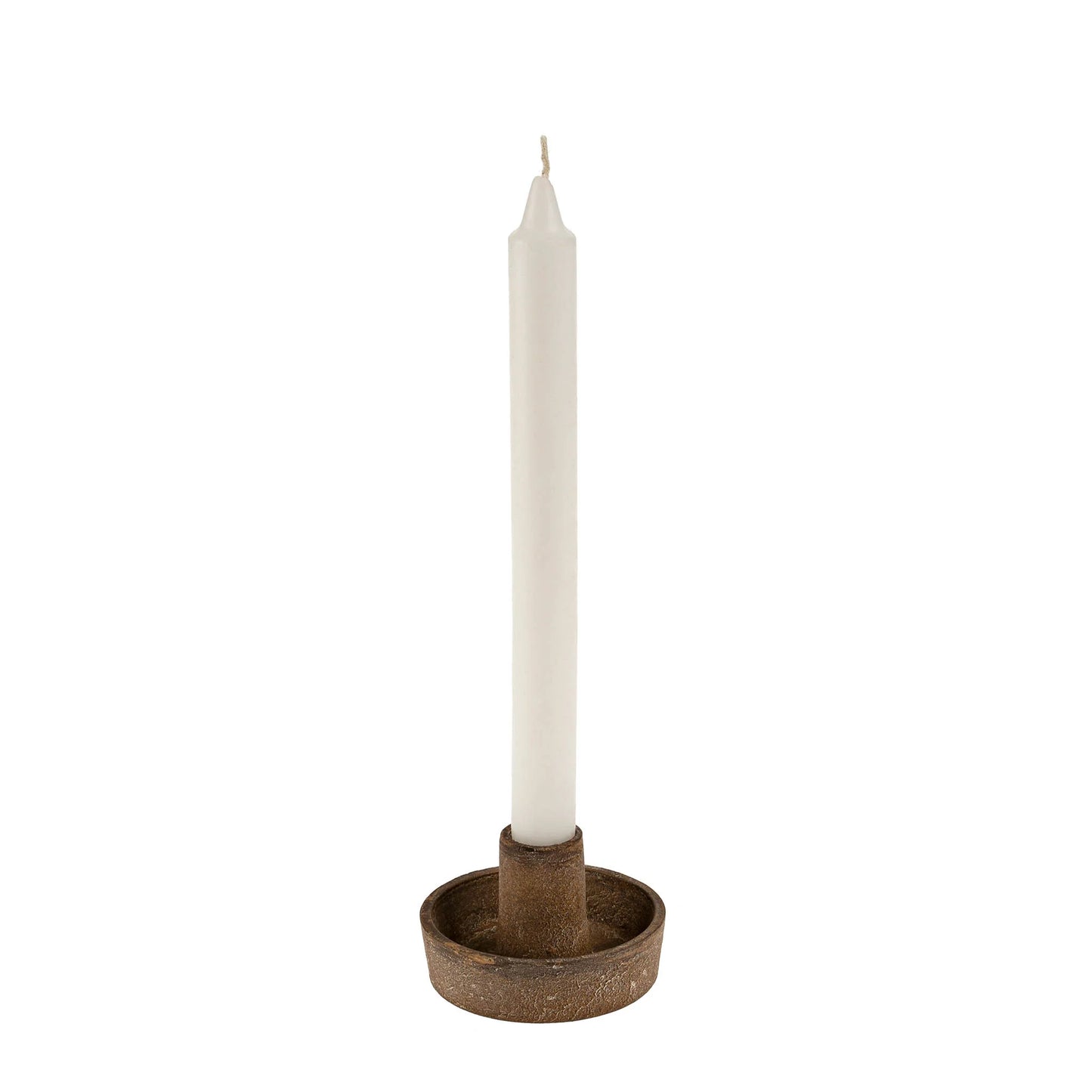 Estelle Candle Holder, Raw Umber