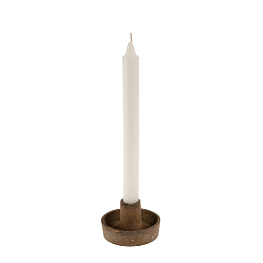 Estelle Candle Holder, Raw Umber
