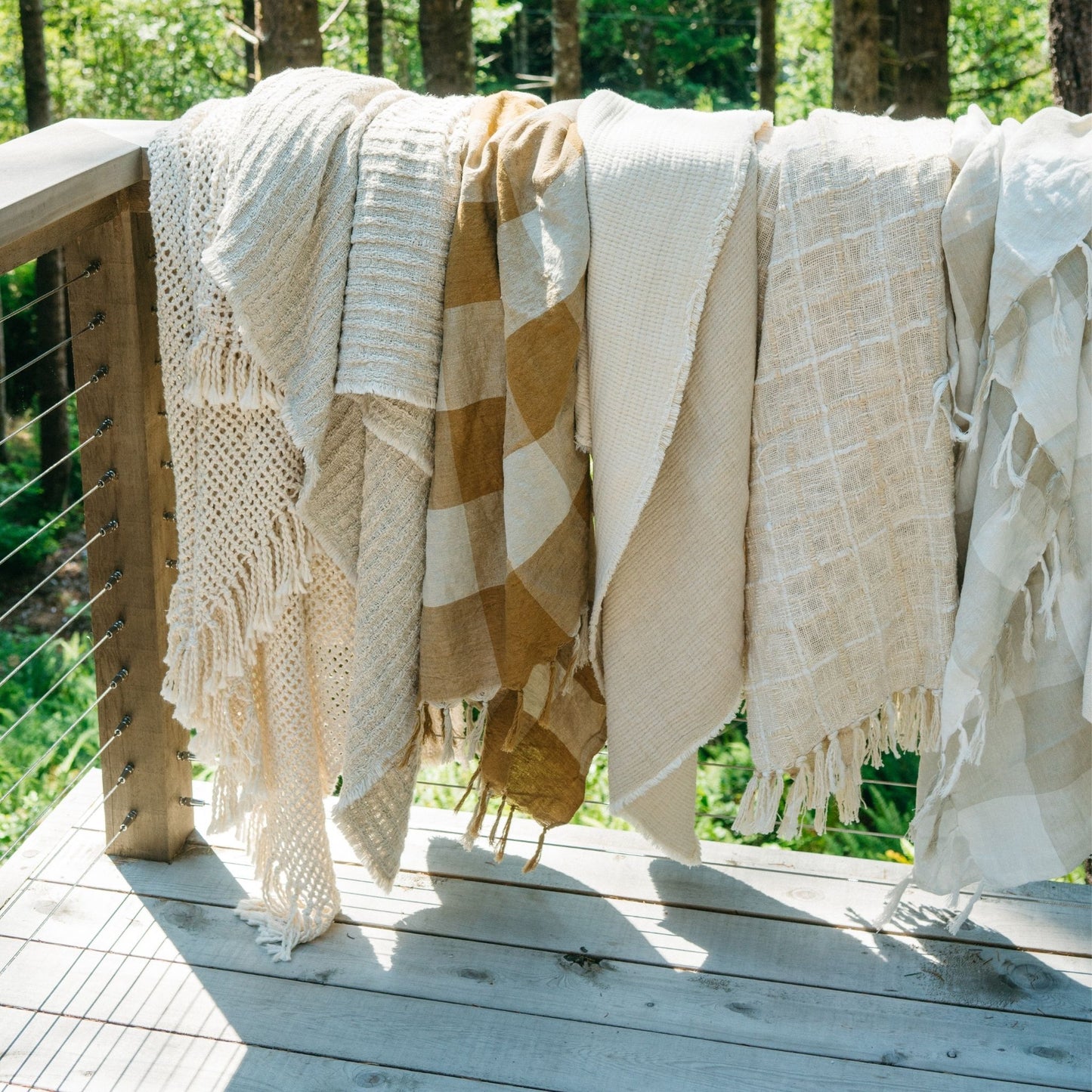 Textural Waffle Throw