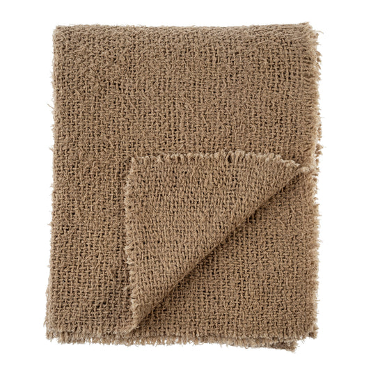 Sable Fringe Throw - Beige