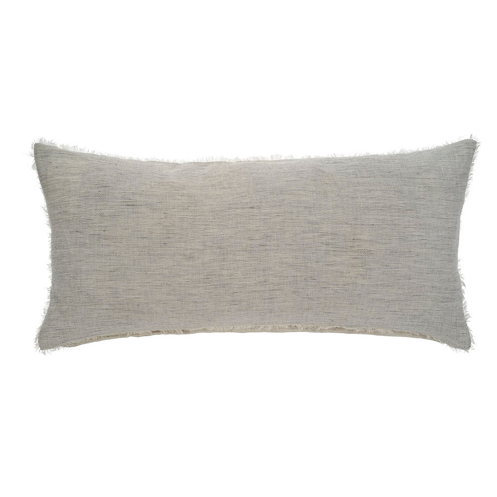 14x31 Grey Stripe Lumbar Pillow