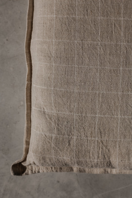 Linen King Duvet Set - Check Pattern