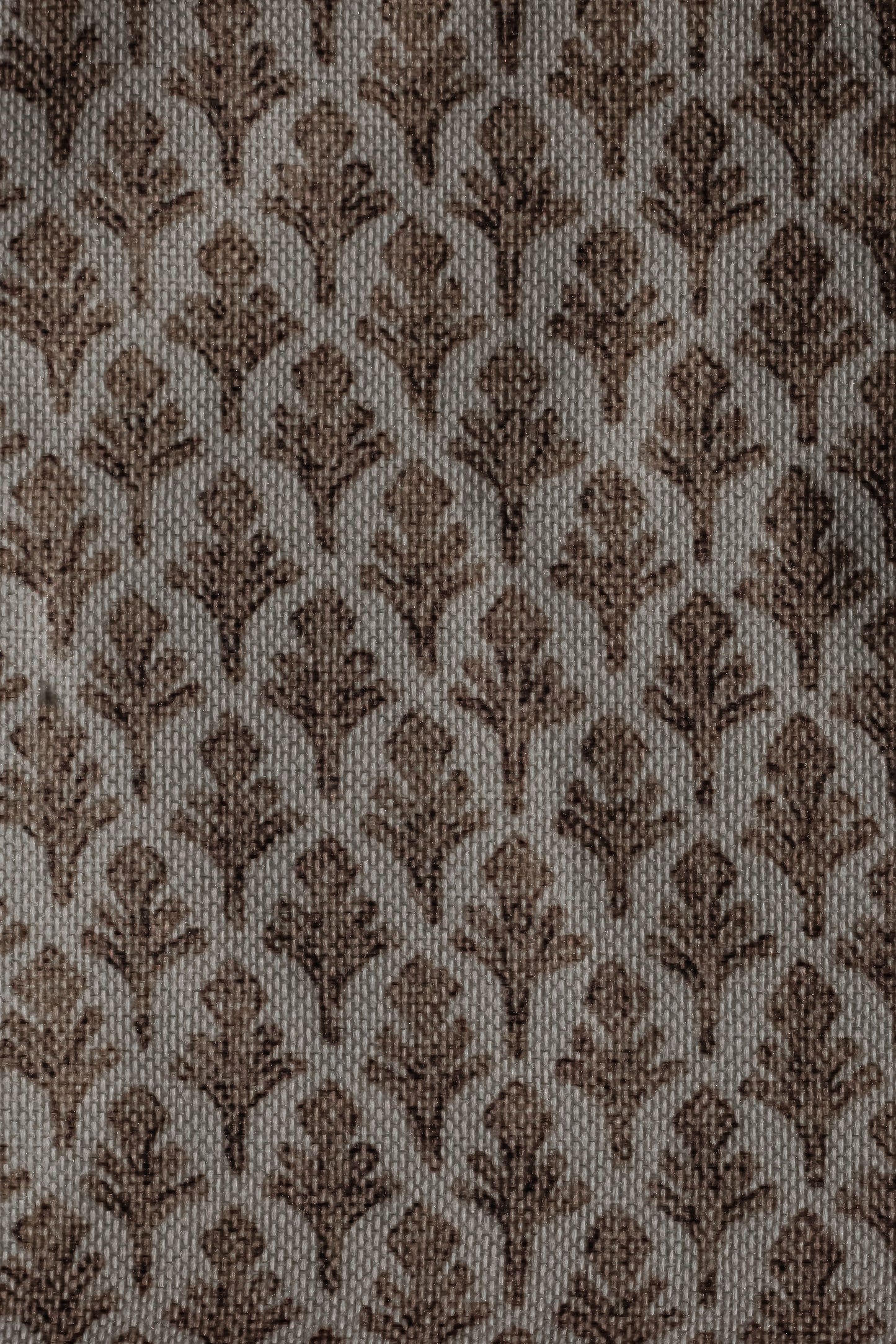 19x19 Pillow Cover - Sand with Brown Leaf Pattern
