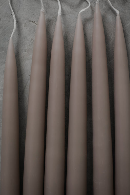 Flax Danish Taper Candle - Set of 6 pairs
