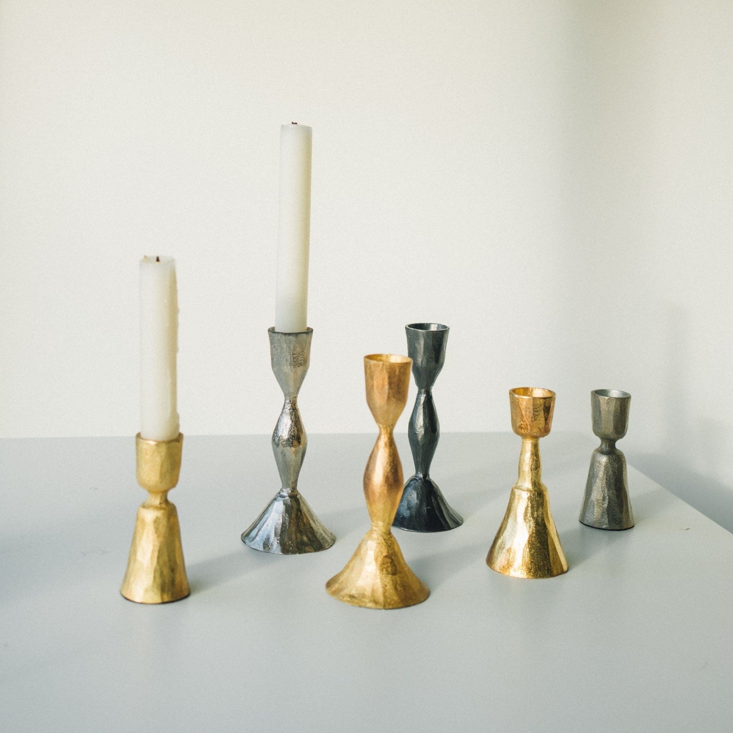 Forged Candlestick Gold