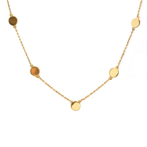 Plain 10K Polka Dot Necklace